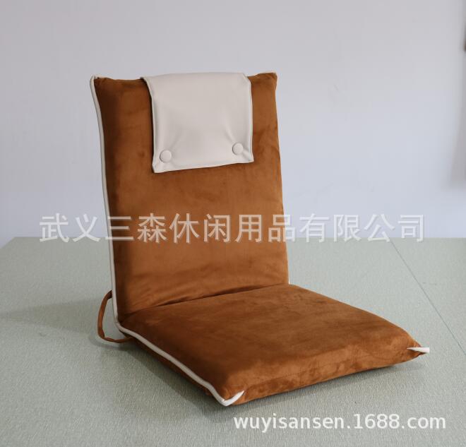 懒人沙发榻榻米折叠单人小飘窗床休闲沙发棕色布艺沙发