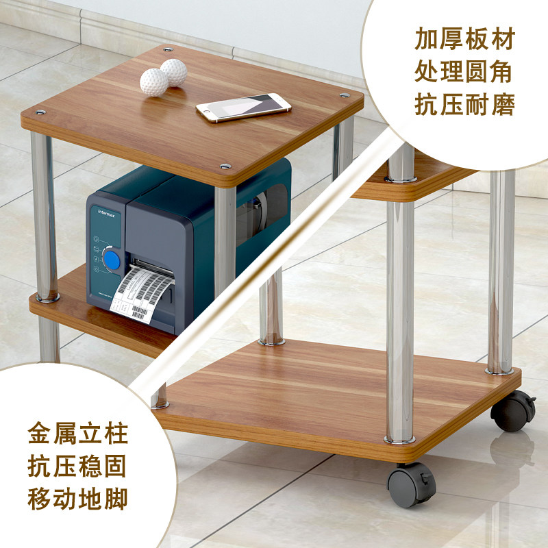 定制小型置物架可移动带轮架子木架多层落地架储物架窄架子多用架