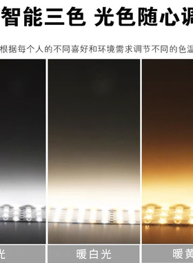 LED透镜灯板护眼灯条22cm31/41/52厘米三色变光灯条灯芯灯片光源