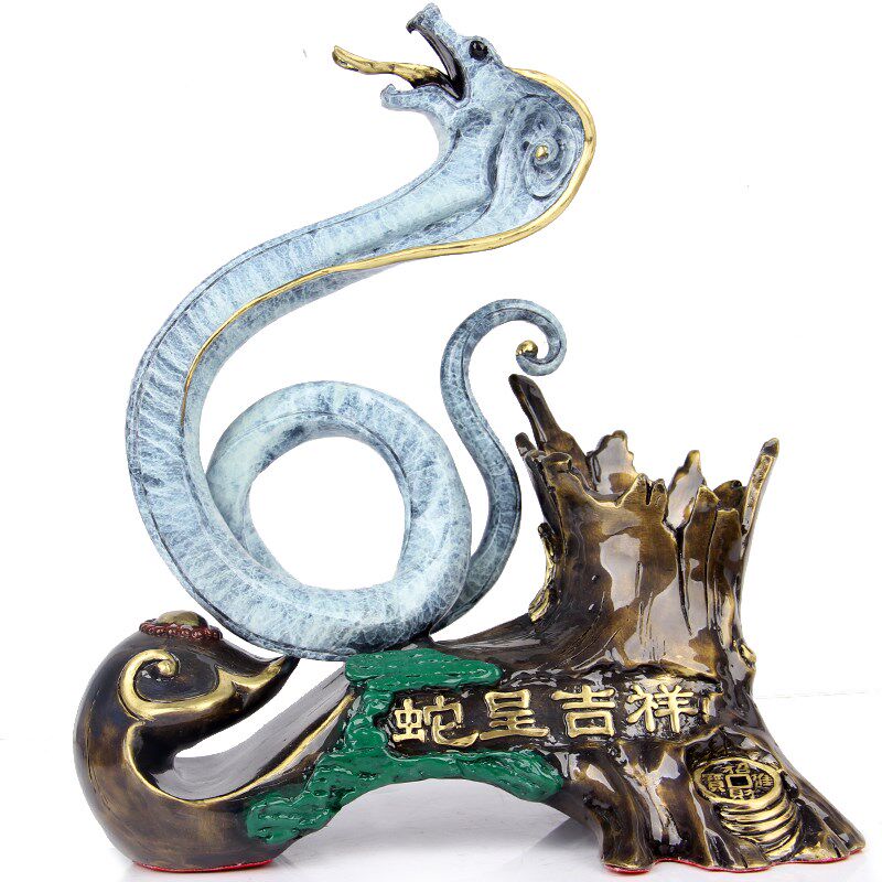 朴器 铜十二生肖笔筒摆件 铜龙笔筒摆件 铜蛇笔筒摆件