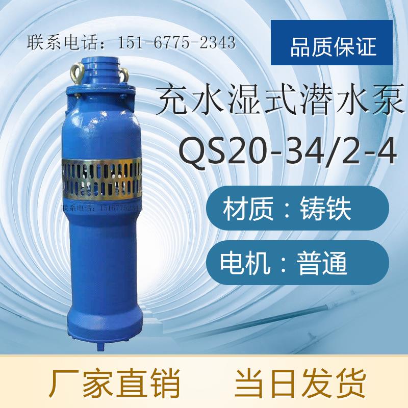 QS型充水湿式多级潜水电泵 QS型潜水电泵