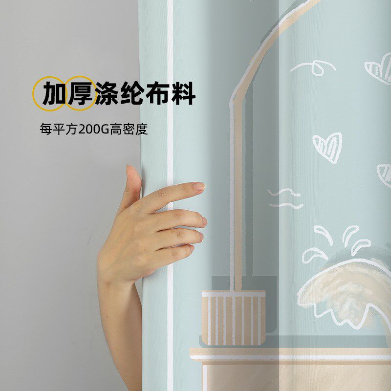 浴室防水浴帘日风卫生间防水布门帘淋浴帘加厚防霉屏风隔断免打孔