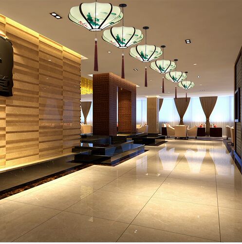 仿古手绘红灯笼中式飞碟布艺吊灯中国风火锅店茶楼酒店古典灯具