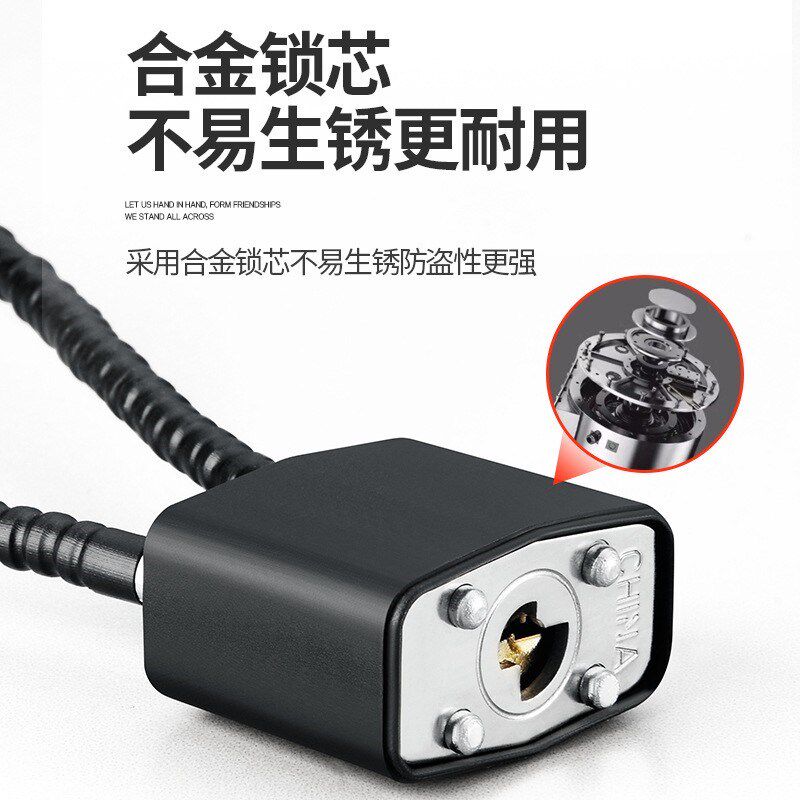 密码挂锁钥匙锁钢缆丝绳防盗门锁电动车加长铁链筐篮柜箱子小锁头