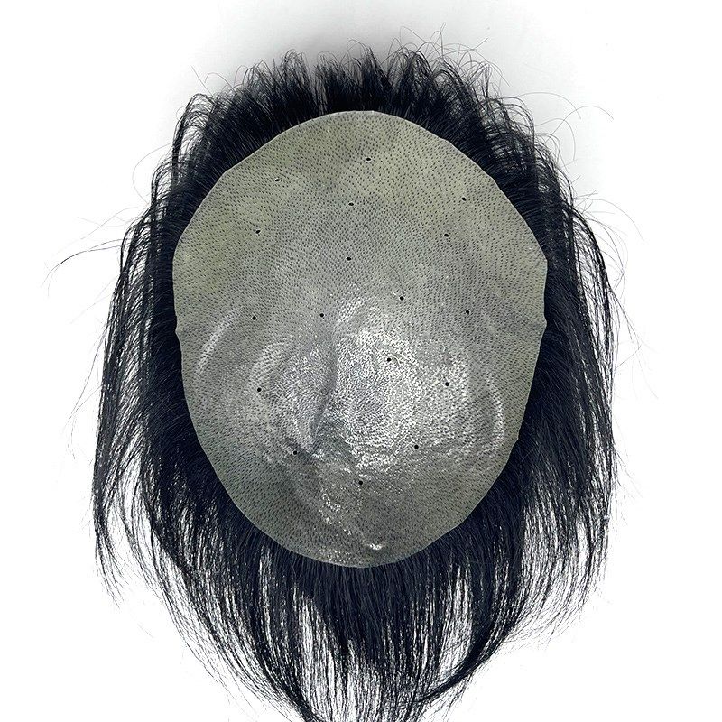 男士假发生物头皮超薄隐形无痕全真发整顶补发片背头隐形发际线贴