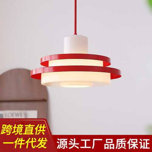 双层撞色云石设计吊灯时尚色彩简约个性餐厅服装店咖啡店高级吊灯