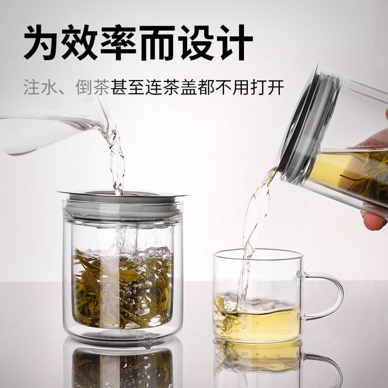 ?懒人泡茶工位一人独饮茶具茶水分离玻璃泡茶壶图片