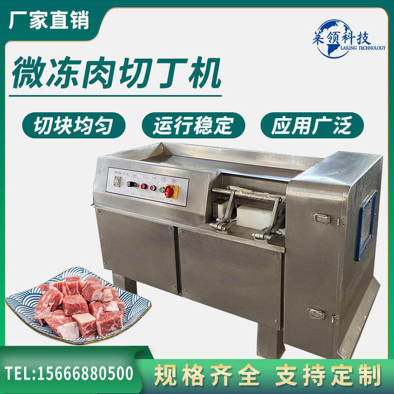 微冻鸡胸脯肉脯切丁机 冷冻猪肉羊肉切丁机 一机多用肉制品切粒机