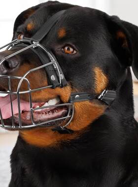 狗狗嘴套大型犬嘴罩大狗嘴套防咬口罩马犬德牧杜宾专用防乱叫口笼