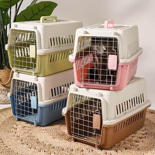 猫咪专用航空箱猫笼子可携式外出宠物托运箱车载狗笼手提塑料猫箱