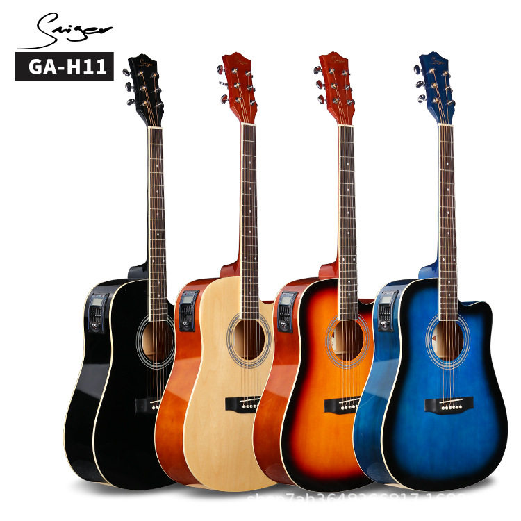 GA-H11-EQ电箱吉他 自带拾音器民谣吉他批发初学琴入门练习guitar