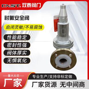 安全阀 弹簧式 双泰阀门工厂供应 A42PFA衬氟安全阀 A42F46