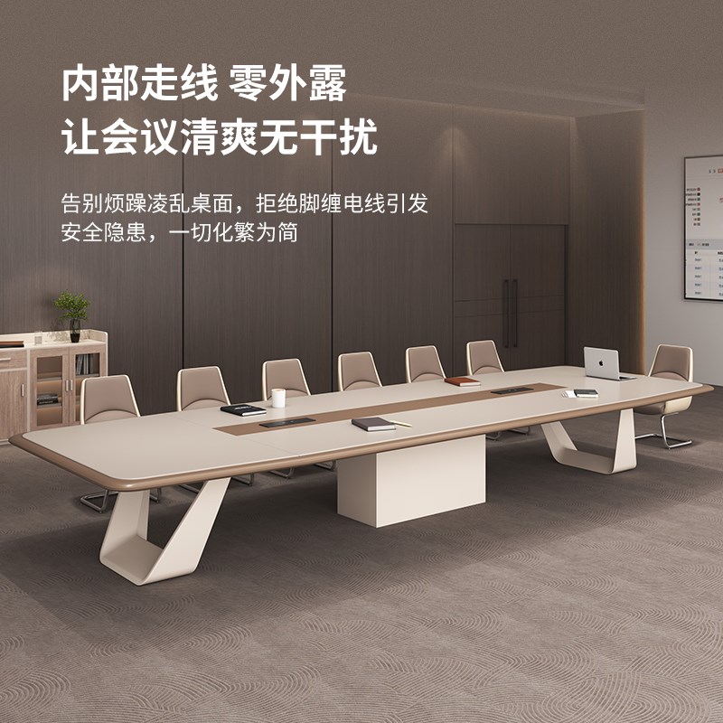 大型会议桌长桌子工作台办公室长条桌椅组合培训办公家具简约现代