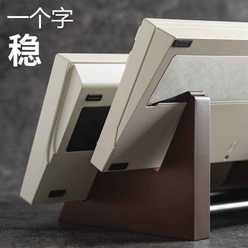 FBB原创双层客制化机械键盘支架收藏展示架实木胡桃木色金属磁轴