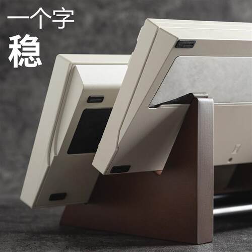 FBB原创双层客制化机械键盘支架收藏展示架实木胡桃木色金属磁轴