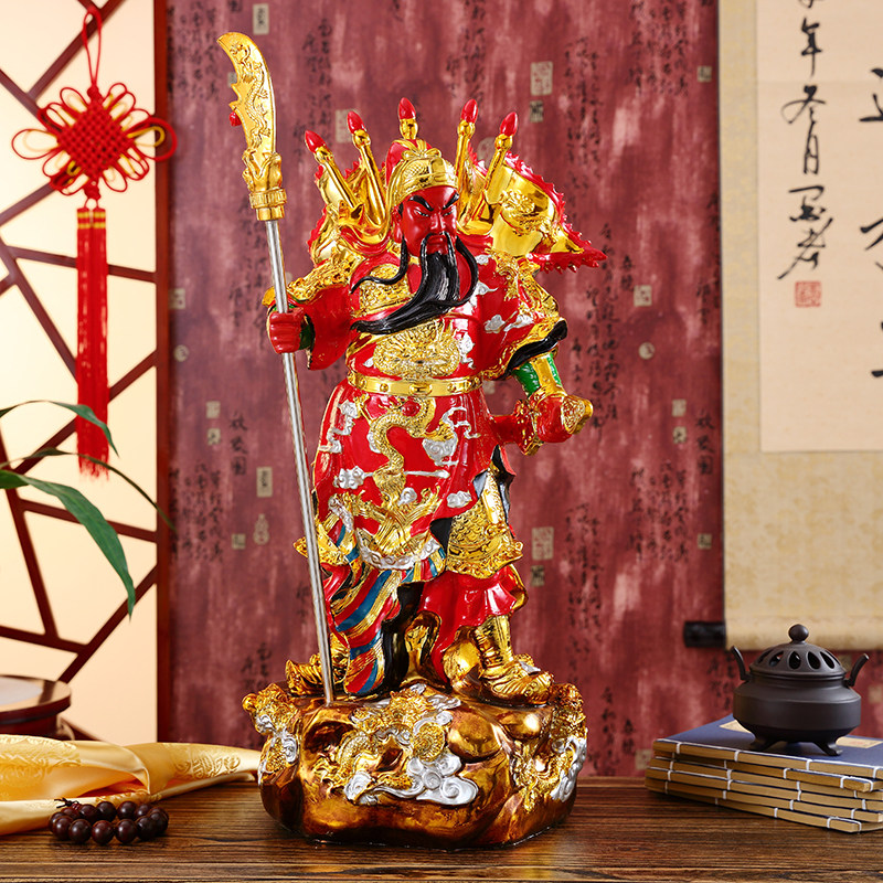 九龙关公武财神像树脂手工艺品摆件陶瓷招财开业礼品包邮