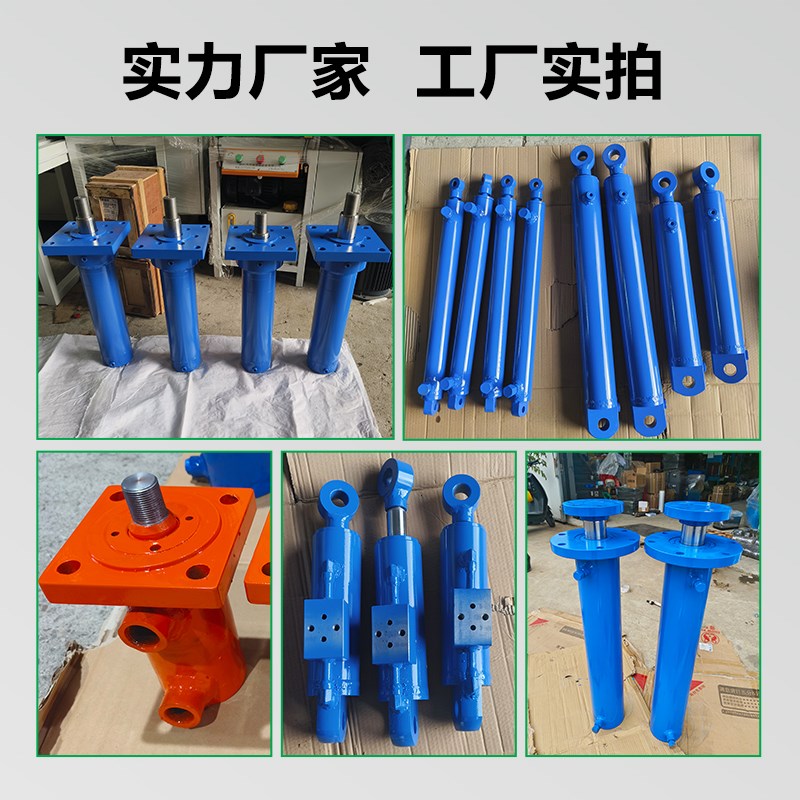 小型双耳环式升降活塞杆不锈钢38吨多级液压油缸加厚法兰油缸定制