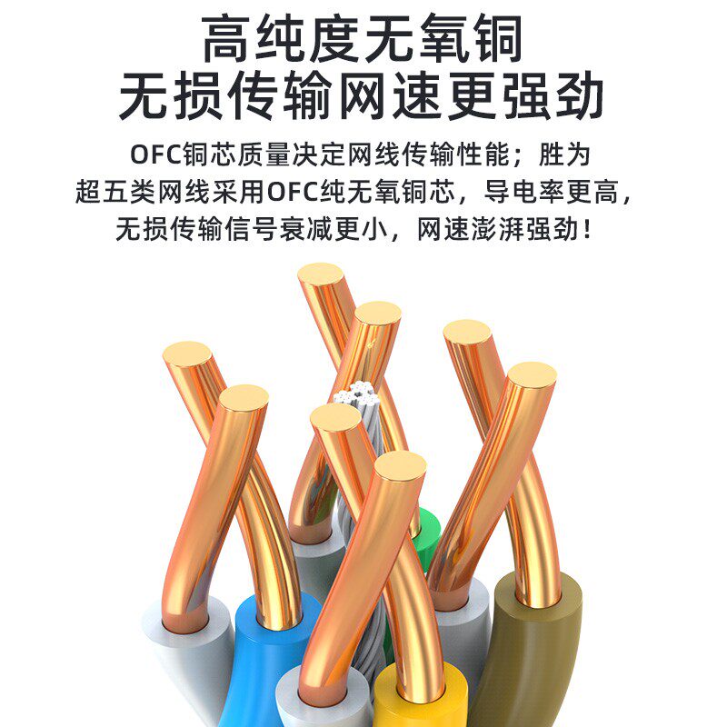 胜为超五类网线家用高速纯铜室内外工程电脑监控50M100/305米一箱