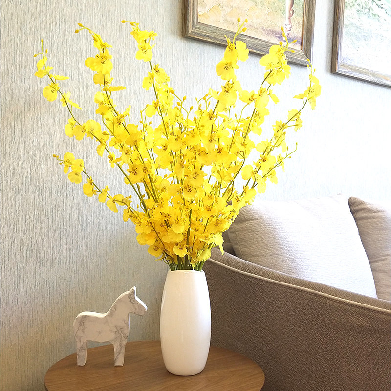 北欧跳舞兰仿真花假花客厅室内装饰塑料花艺餐桌摆件干花花束摆设