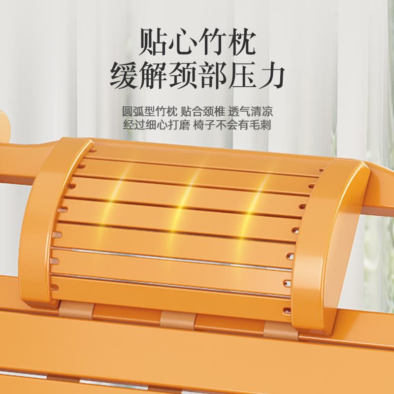 折叠床竹躺椅成人午睡椅子老人家用阳台休闲椅懒人夏天新款凉靠椅