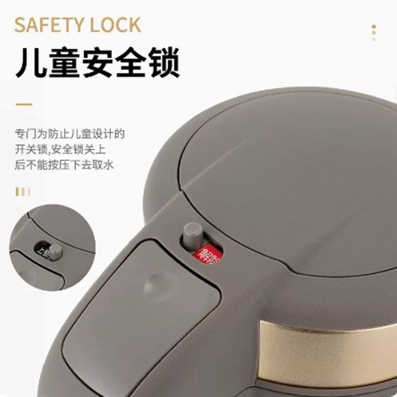匡迪保温壶家用3升按压式热水壶开水瓶大容量316不锈钢气压暖水壶