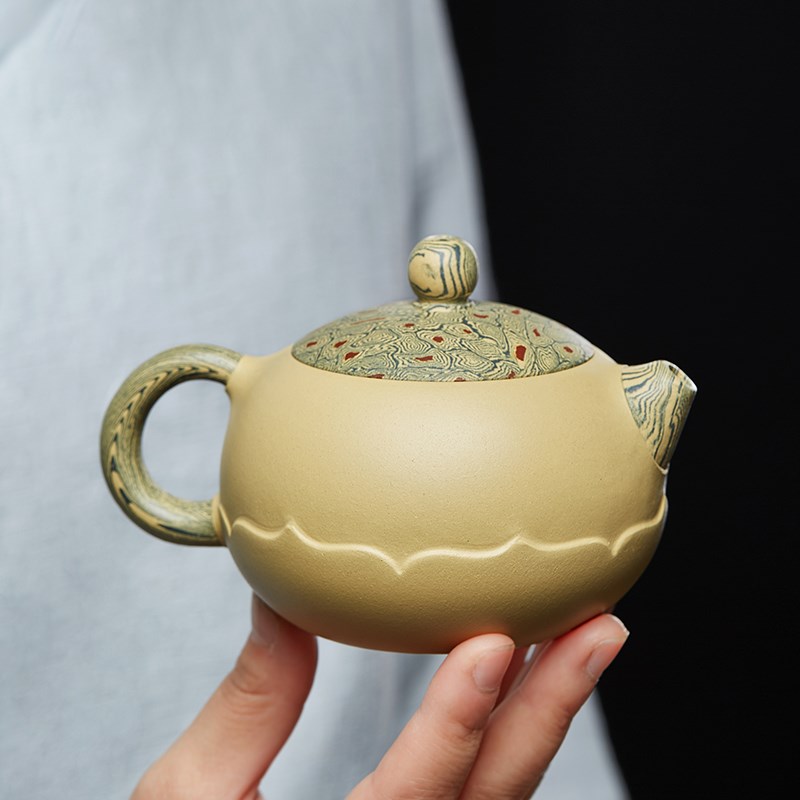 宜兴纯全手工紫砂壶名家正宗莲花西施壶段泥绞泥大泡茶壶单壶茶具