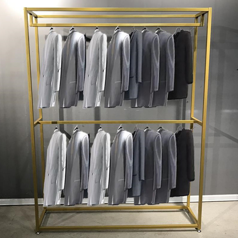 婚纱架子展示架落地式影楼专用男装衣架西装双层货架服装店挂衣架