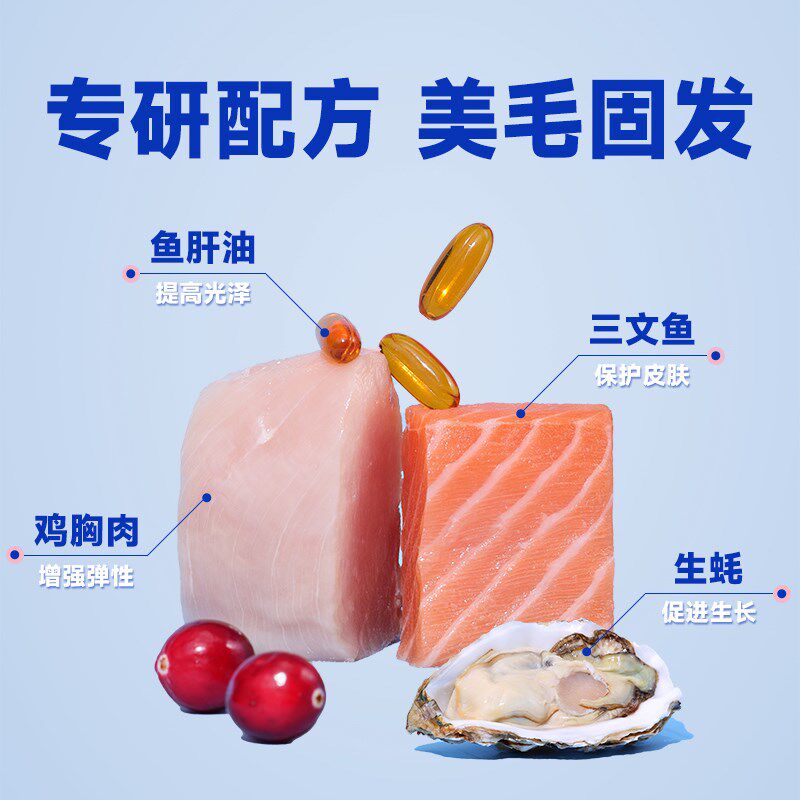 yeoh亿欧成猫幼猫通用猫粮鸡肉三文鱼添加生骨肉冻干减少掉毛美毛