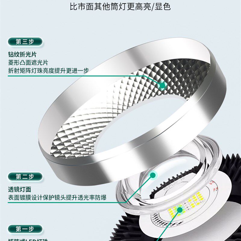 鱼缸灯全光谱水草灯冒泡增色爆藻LED防水溪流缸观赏鱼金鱼筒灯