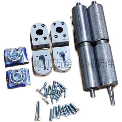 输送机配件滚筒流水线防跑偏机头机尾调整座4080铝座3060调整辊筒