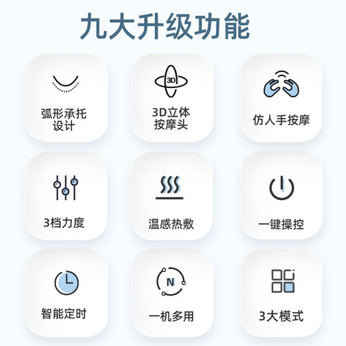 乐摩吧YJ02腰部按摩器颈椎背部按摩仪肩颈按摩枕全身家用按摩靠垫