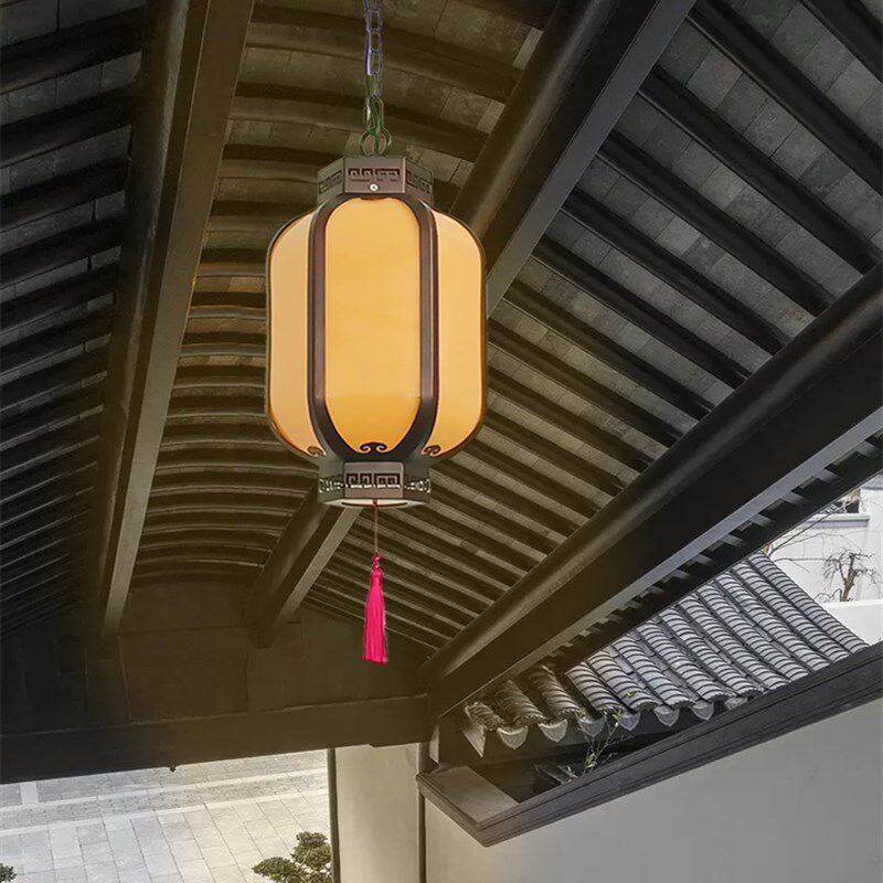 户外防水中式灯笼吊灯室外走廊过道入户门厅屋檐红色耐用上品灯笼
