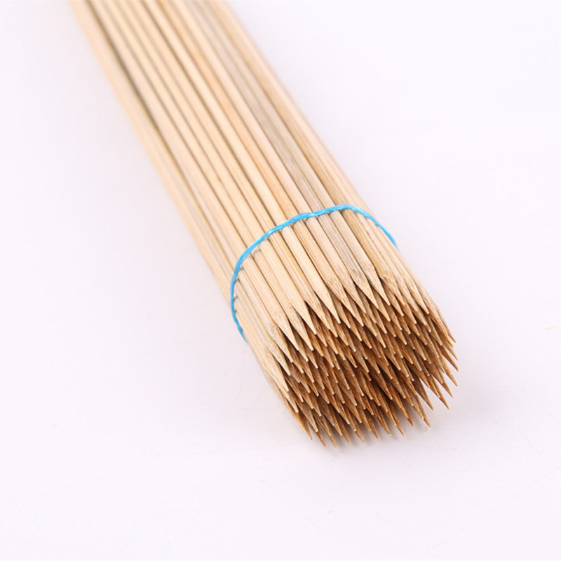 烧烤竹签批發2.5mm*40cm麻辣烫串串香火锅冷串碳化强硬广东黑签子