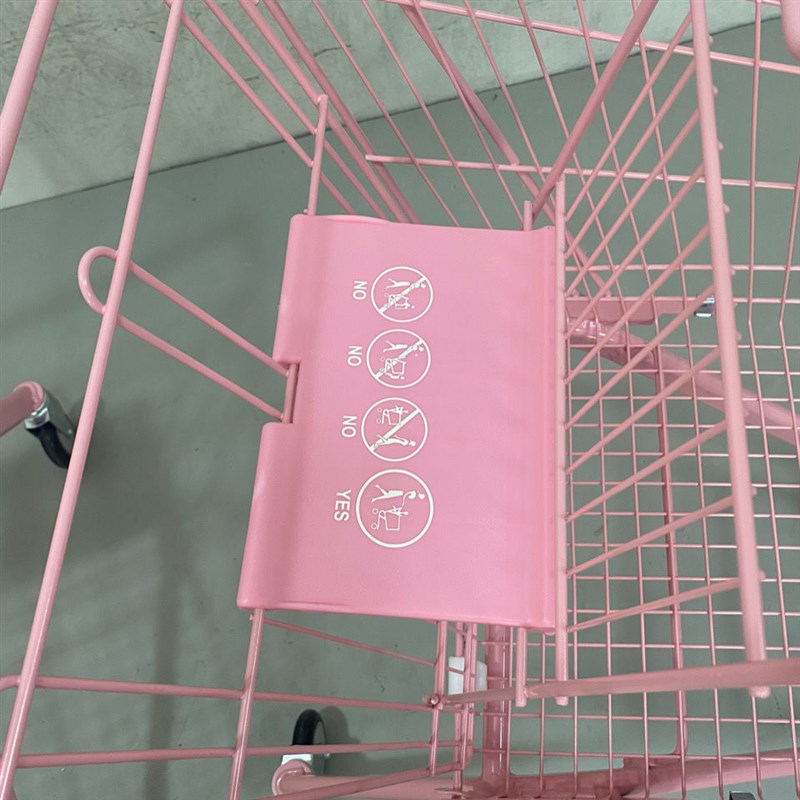 粉色少女超市商场购物车家用团购店买菜网红小推车摄影道具手推车