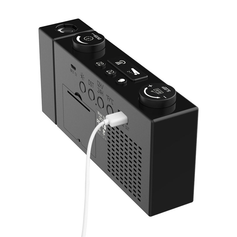 led投影时钟多功能闹钟创意简约床头数字静音夜光卧室客厅电子钟