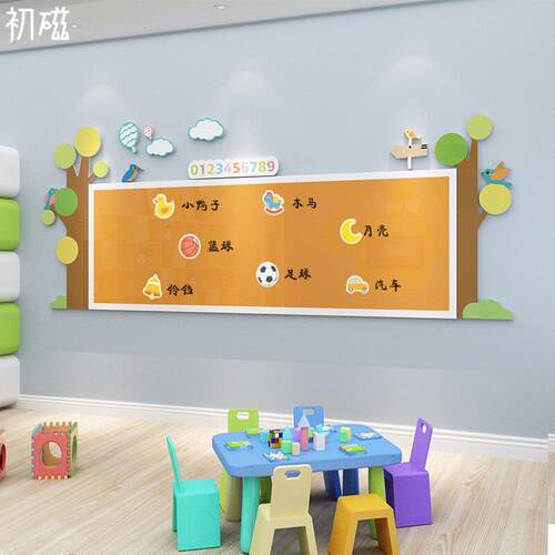 幼儿园墙面装饰环境创布置主题材料美术画教室育培训班机构展示板