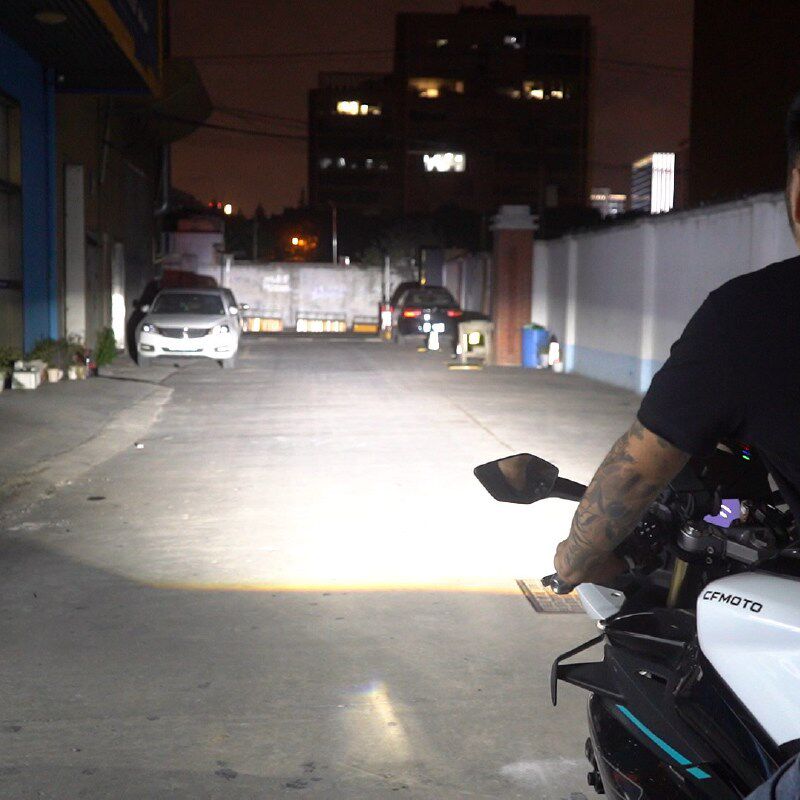 春风450SR摩托车灯机车大灯改装LED矩阵模组透镜激光炮双光总成