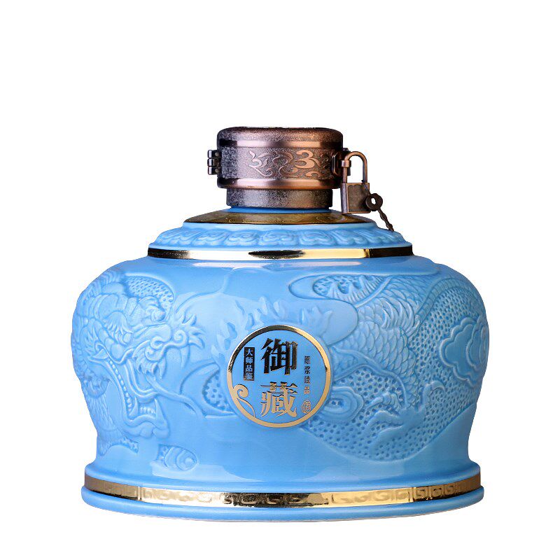 景德镇陶瓷空酒瓶御藏5斤装白酒坛创意酒壶家用就坛子浮雕龙酒瓶