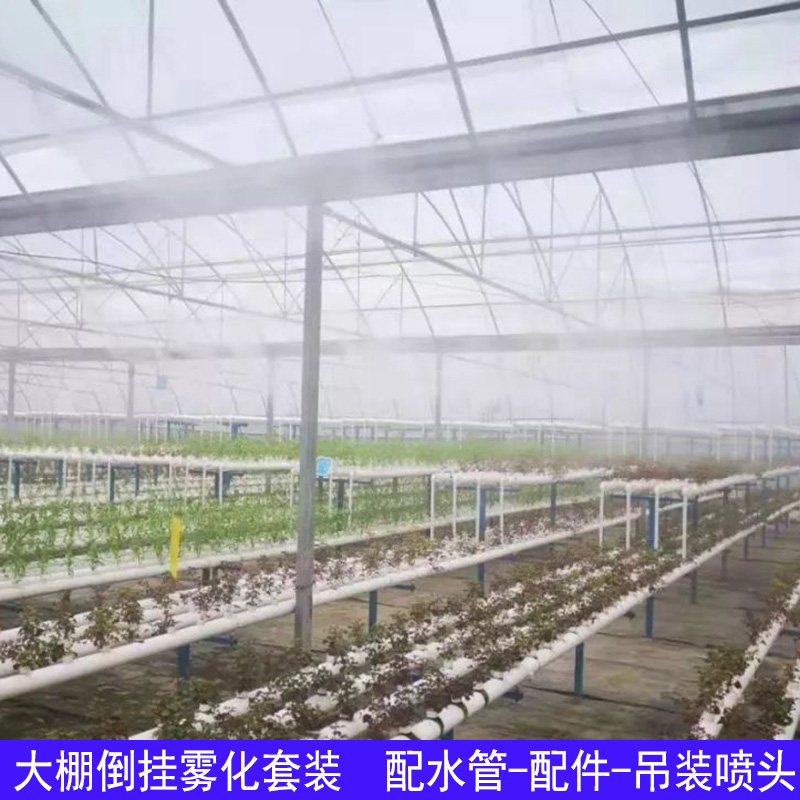 温室大棚喷雾喷头育苗吊装微喷浇水打药雾化加湿设备降温器套装