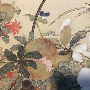 岁朝清供图高清微喷明清没骨花鸟画临摹绢布画稿传统工笔花卉底稿