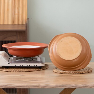 饭店专用双色平底砂锅大口径商用耐高温浅煲电陶炉用浅锅炖锅沙锅