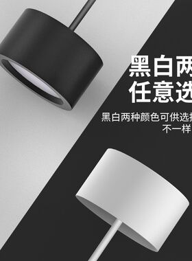 吊线筒灯店铺办公商用黑色15W吊装4寸明装LED灯24W无主灯吸顶吊灯