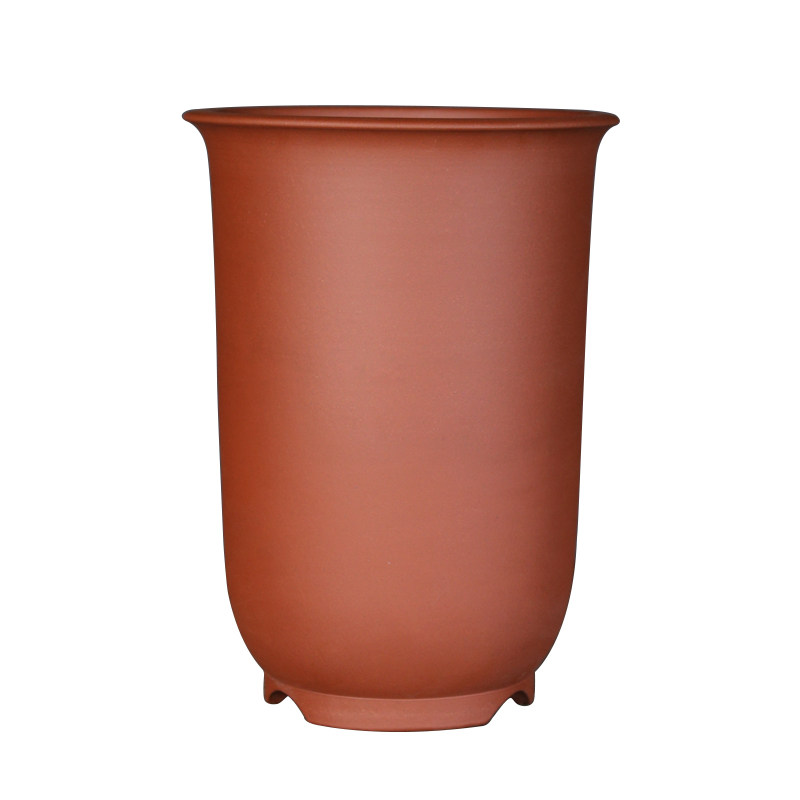 特大号京钟兰花盆吊兰盆陶瓷园艺花盆古典素面宜兴紫砂盆高款花瓶