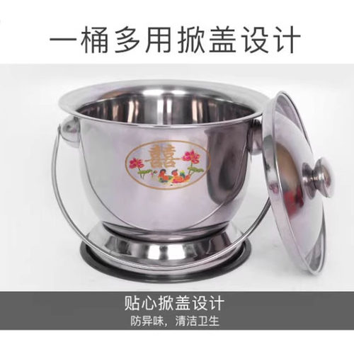 痰盂女搪瓷尿桶大人尿盆防臭家用起夜桶老人卧室尿壶成人家用耐脏