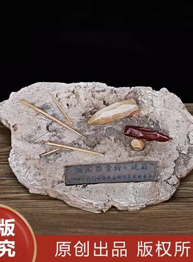 F103 黄帝九针西汉金针银针新石器骨针砭石 中医医院文化摆件教学