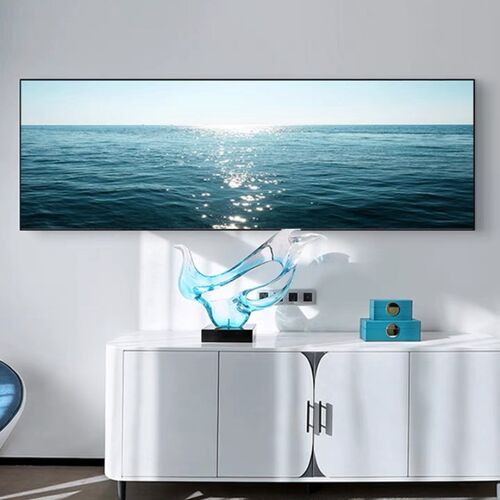大海洋水浪花日出风景画客厅背景墙装饰画卧室床头海景沙滩壁挂画