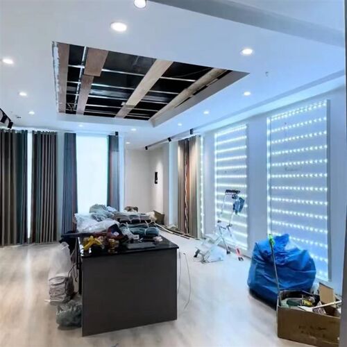 窗帘门窗店装修专用LED软膜背景灯箱新开窗帘店灯箱店升级假窗户
