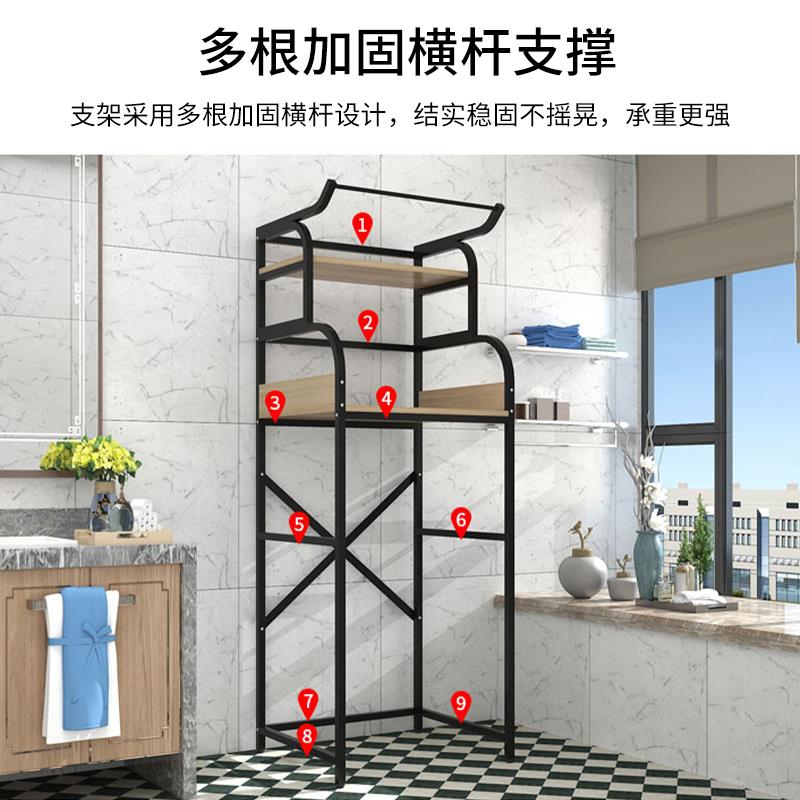 洗衣机置物架翻盖卫生间浴室波轮三层滚筒落地多层阳台收纳架子