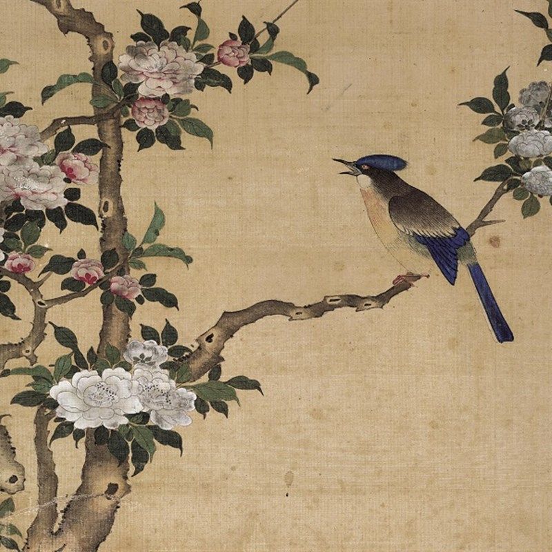 清 陈枚 四季花鸟八条屏 工笔国画立轴竖幅装饰画挂轴装裱展览画