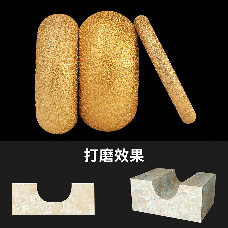 磨仙金刚石钎焊罗马柱半圆凹型开槽大理石角磨机磨轮打磨头石云片